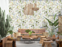Wildflower Dreams peel and stick wallpaper meadow design.
