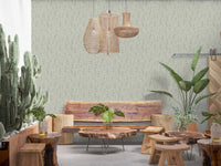 Wildflower Whisper design with dainty white petals on smooth pastel base wallpaper