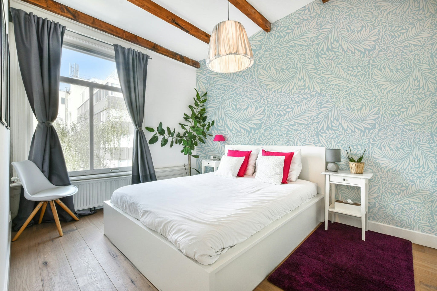 The design has a very polished and luxurious effect on the space.

