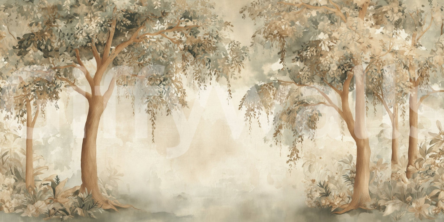 Willow Dreams – Forest Green Wall Mural