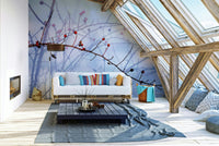 Botanical mural for quiet spaces
