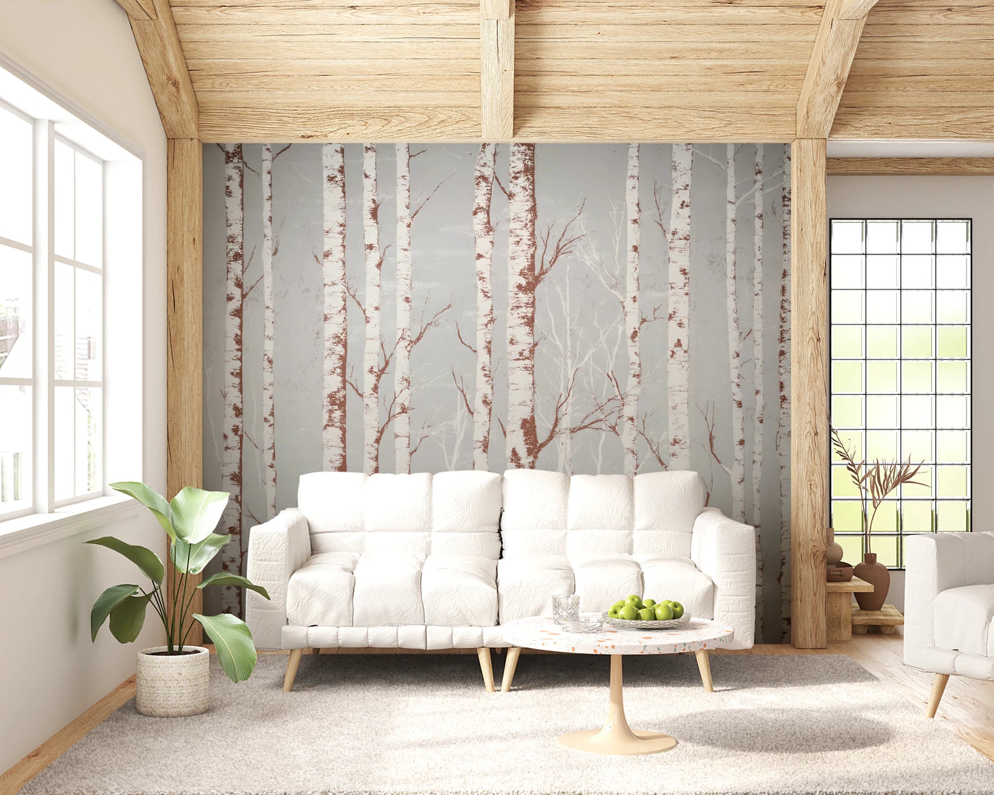 Winter Birch Beauty Wall Mural
