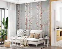 Winter Birch Beauty Wall Mural