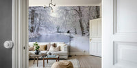 A calm and serene wall covering.


