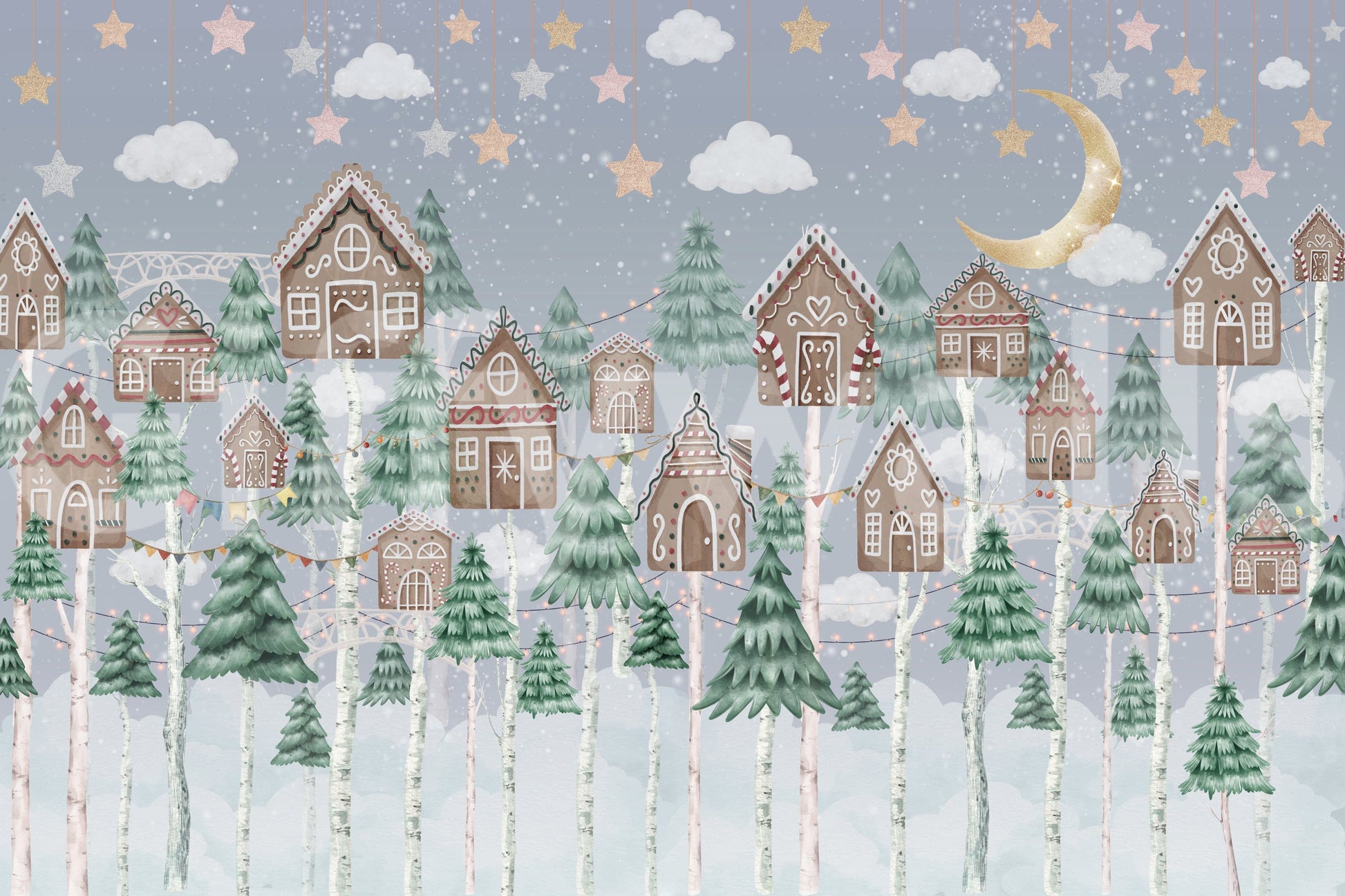 The view shows a serene, detailed winter landscape.

