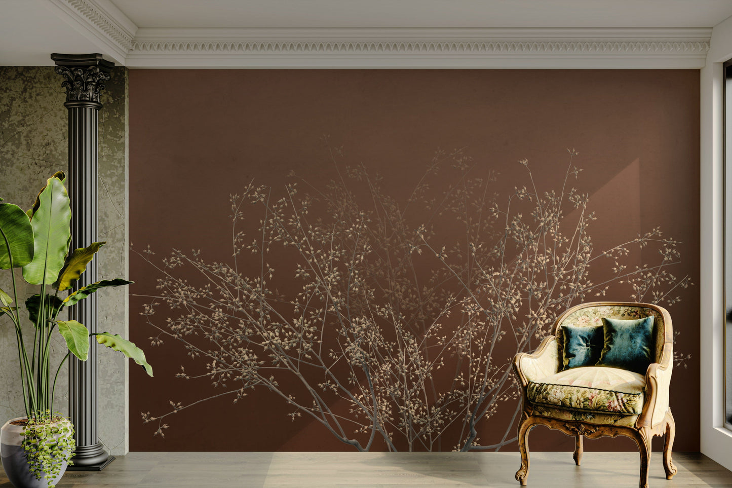 The design has a beautiful, artistic aesthetic.

