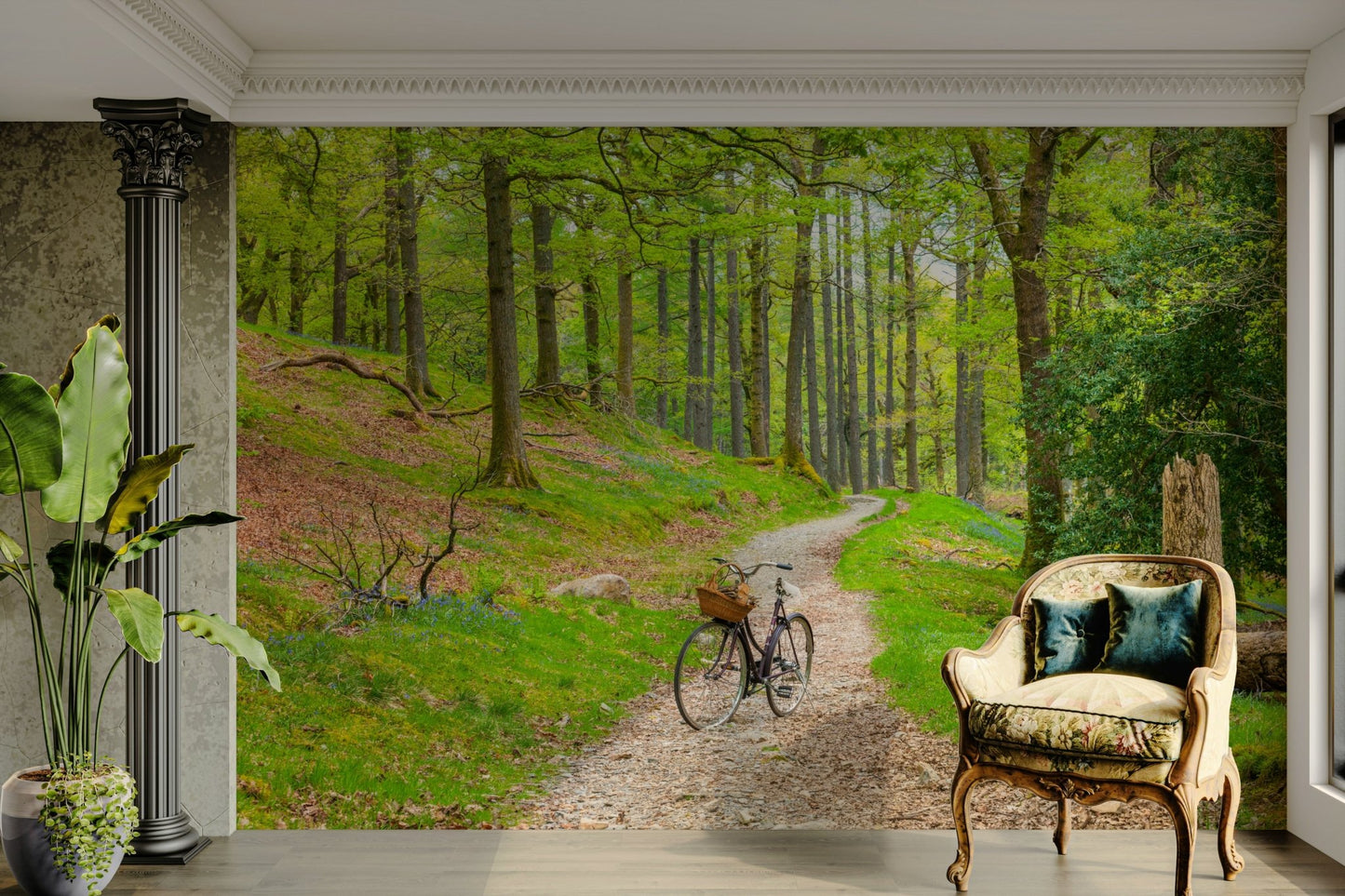 Peaceful woodland design perfect for bedrooms or living rooms

