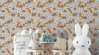 Woodland friends wallpaper with cute forest animals

