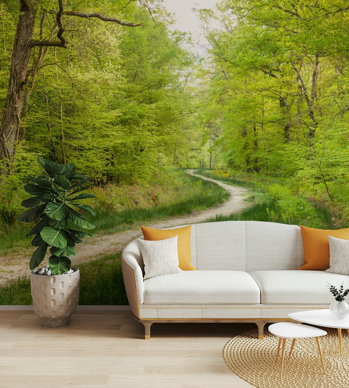 Nature-inspired wall mural

