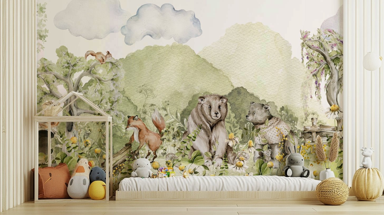Animals rendered in a charming and artistic style.


