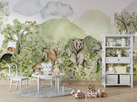 Woodland Whimsical Friends Wall Mural.


