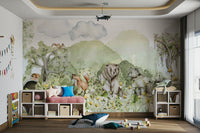Design with a blend of natural scenery and fun characters.

