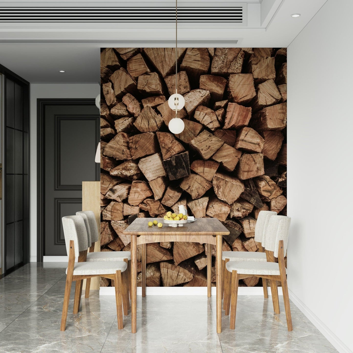 Woodpile Texture Wall Mural -2226414