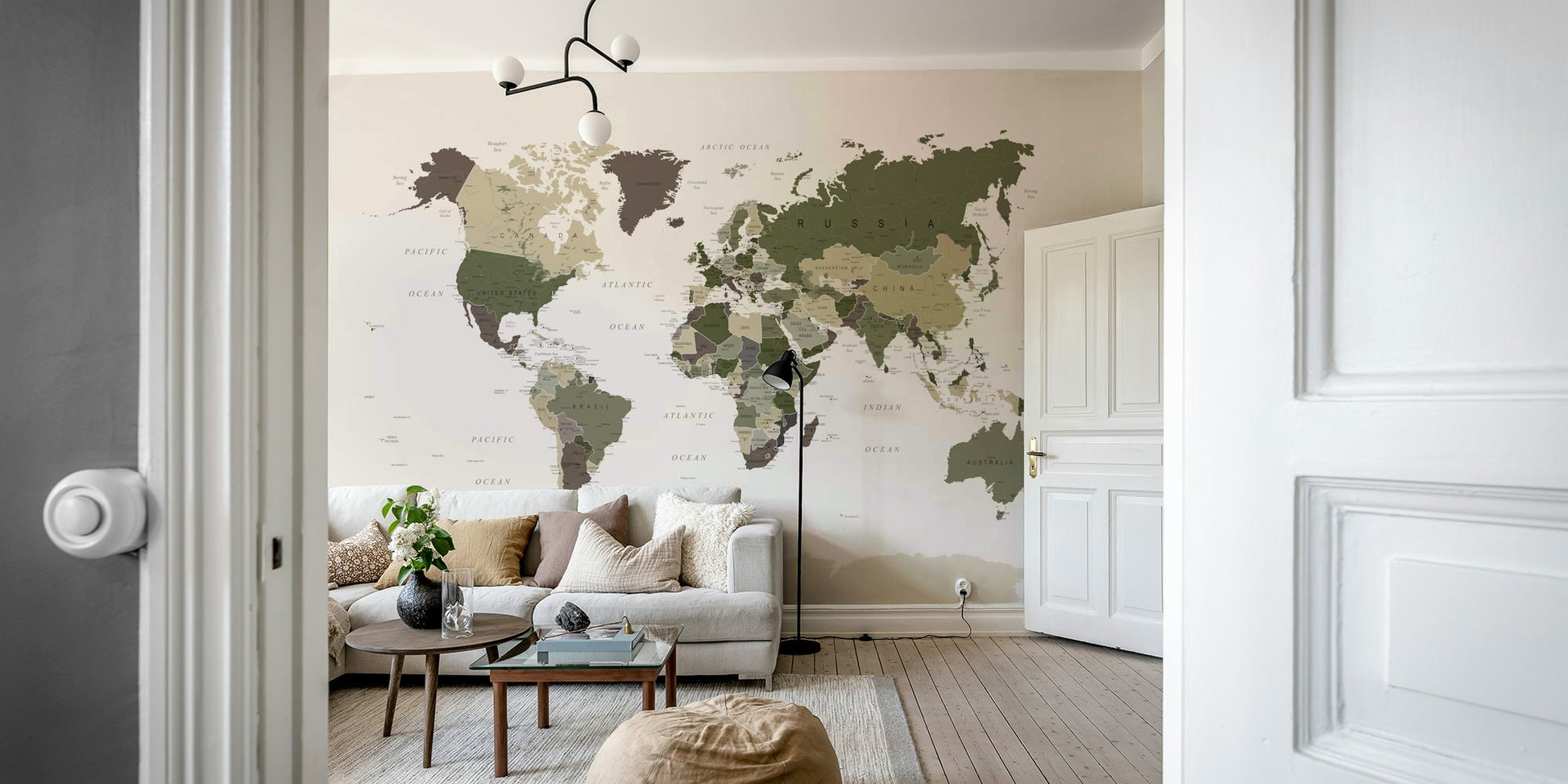 Bold green atlas wall art


