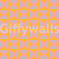 Semi-Circle Pop wall mural contemporary geometric style.