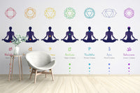 Meditation Body Chakras Wallpaper Mural - Giffywalls