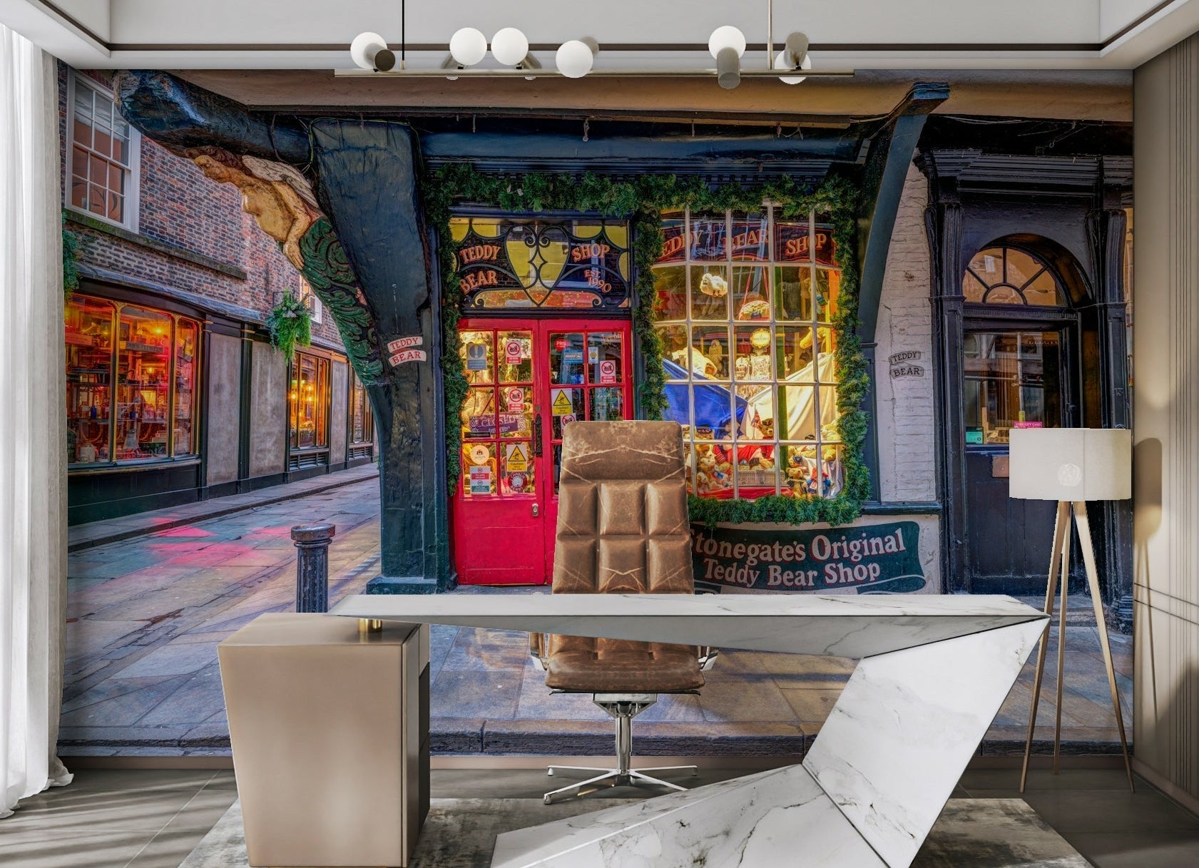 A captivating and picturesque wall mural.
