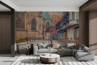 streetscape of a european city

