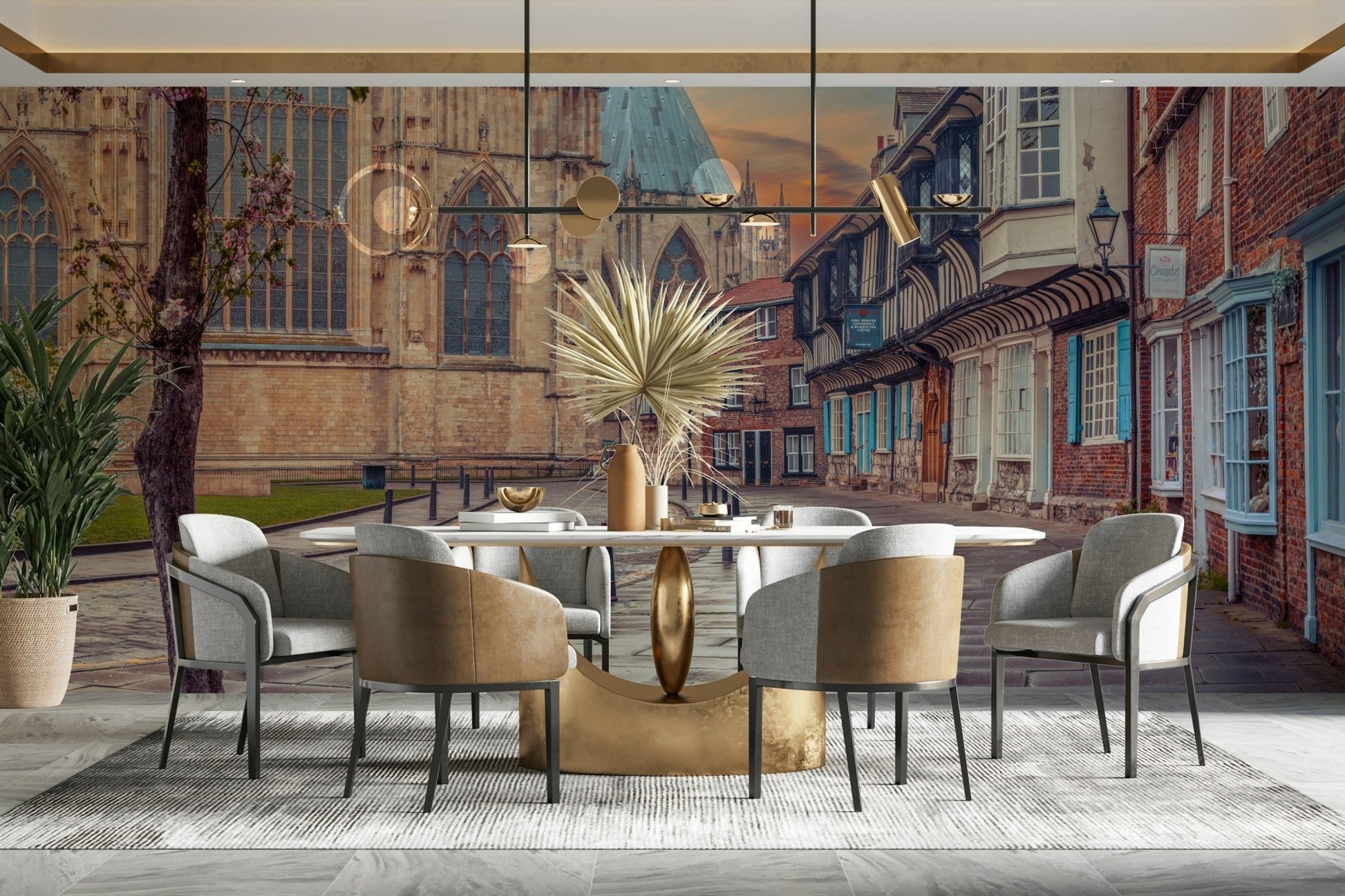 classic view of a street in york

