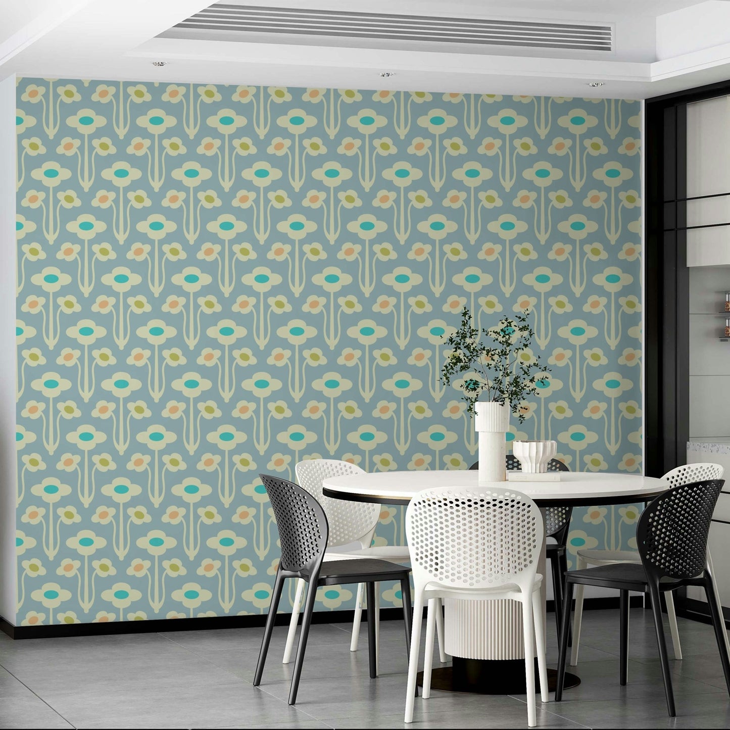 Artistic and timeless floral wallpaper.


