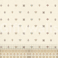 The style is a soft-focus illustration or a painterly design.

