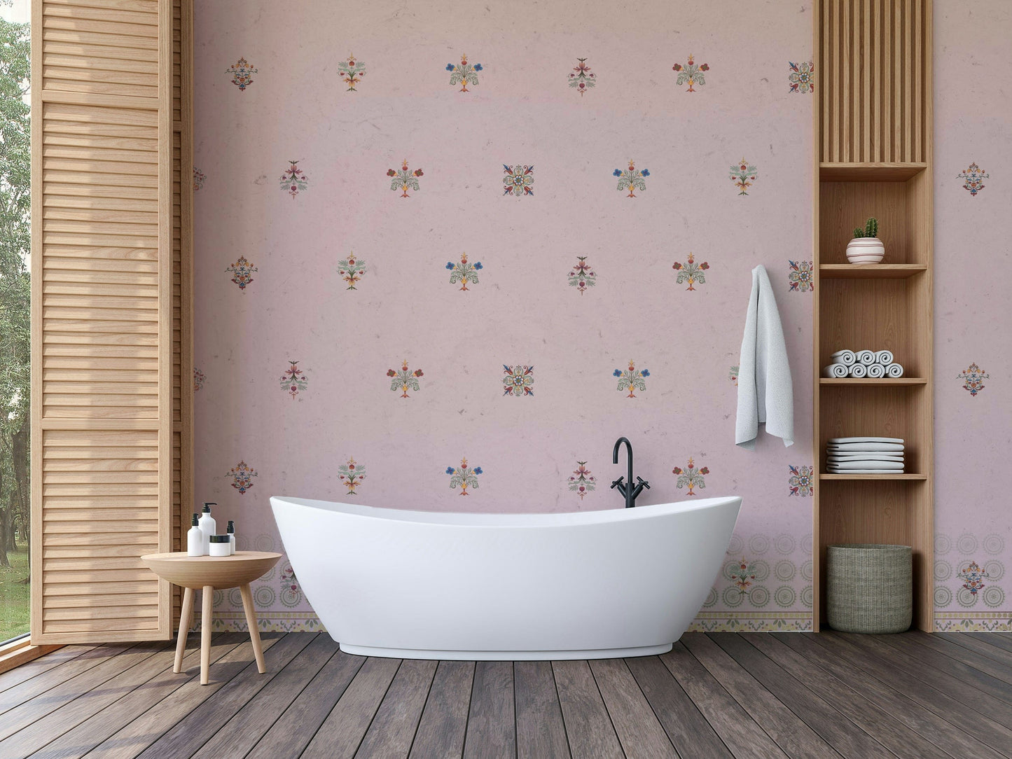 Serene art scene with friendly shapes

