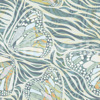 Zebra Butterfly Bloom • Maximalist Boho in Green Pastels Wallpaper⁠