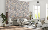 Zebra Butterfly Metamorphosis • Maximalist Boho in Earthy Pastels Wallpaper⁠
