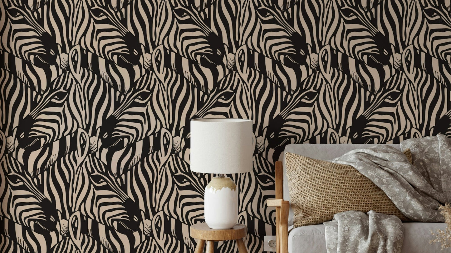 The zebras are a central focus of the image.

