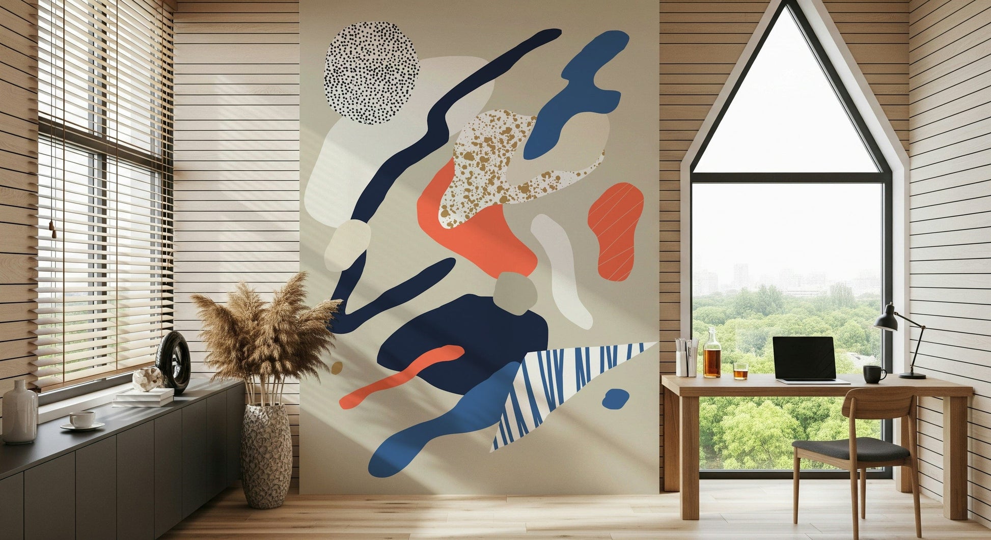 A classic abstract design wallpaper for walls.