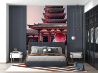 Peaceful Temple Zen Temple View wallpaper design interior.