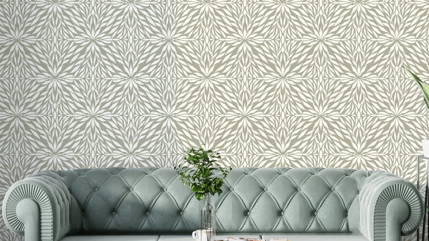 Zenith Leaves wallpaper with abstract botanical forms

