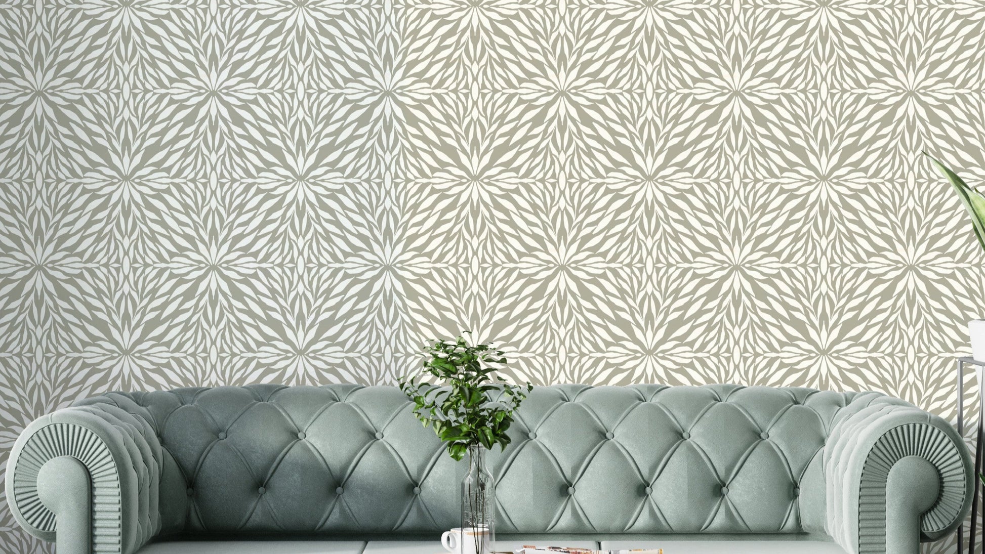 Zenith Leaves wallpaper with abstract botanical forms

