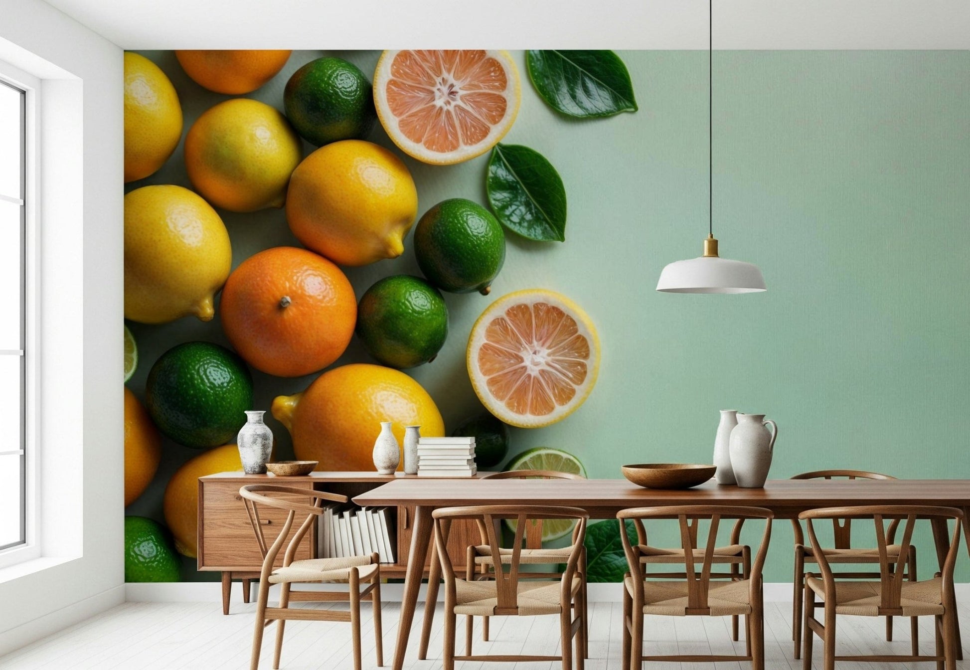 Zesty Citrus Splash Wall Mural