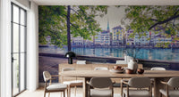 Zurich River Scene Wall Mural