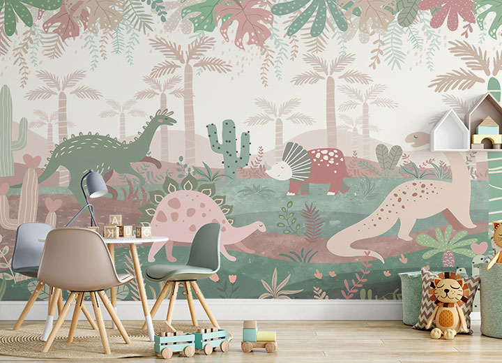 Removable Dinosaur wallpaper