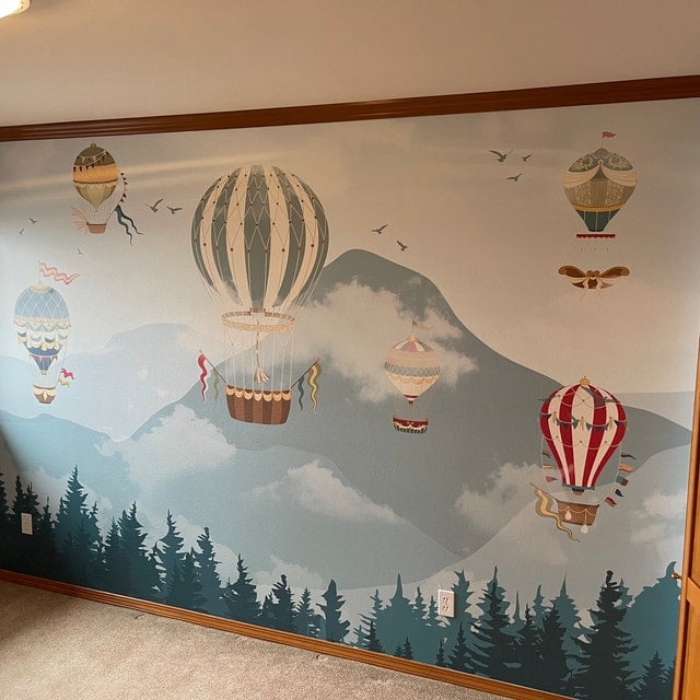 hot-air-balloons-kids-room-wallpaper