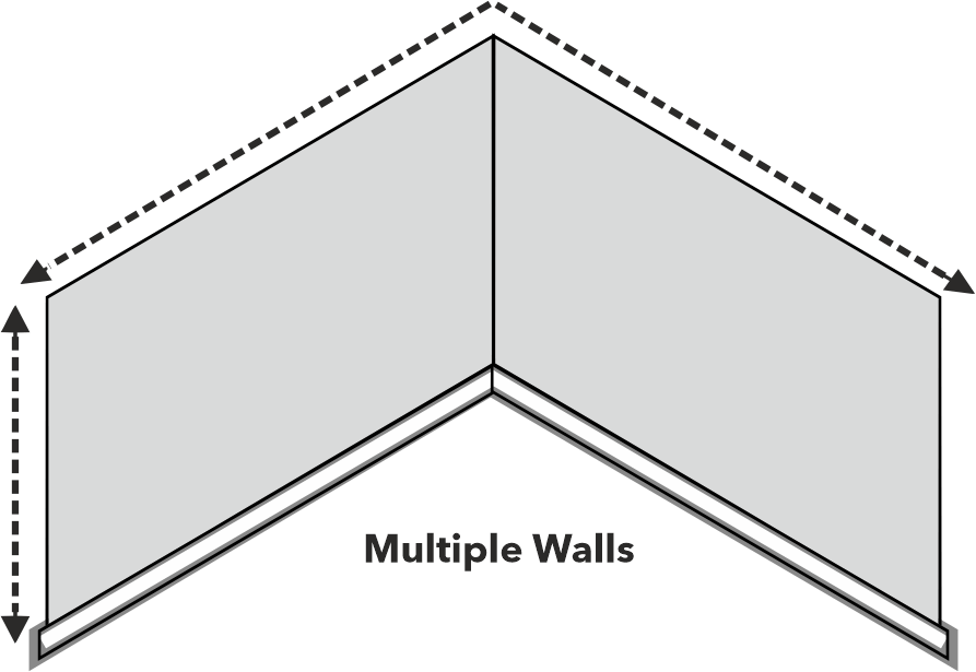 Multiple Corner walls measuring process - Giffywalls